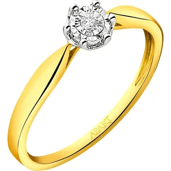 Prsten Prsten ze žlutého a bílého zlata s briliantem - 0,02 ct - ryzost 585 - 208.166