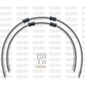 Venhill CROSSOVER Hadice přední brzdy sada Venhill POWERHOSEPLUS SUZ-13002FS (2 hadice v sadě) Průhledné hadice, nerezové koncovky