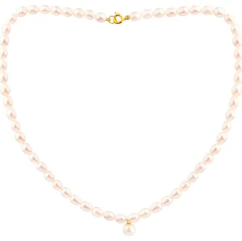Náhrdelník Náhrdelník s prvky ze žlutého zlata - perly - AP537-2052