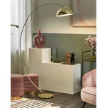 Stojací lampa zlatá kovová 188 cm obloukový tvar moderní osvětlení obývací pokoj Beliani