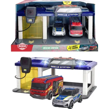 Modelová železnice Dickie Toys model zásahového vozidla Stanice Rescue hotový model Model zásahového vozidla