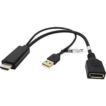 Video redukce Value Konvertor HDMI A(M) -> DP(F), 4K@60Hz, 0,3m - 12.99.3146