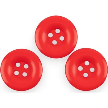 Knoflík Plastový knoflík čtyřdírkový barevný 20 mm Varianta: červená