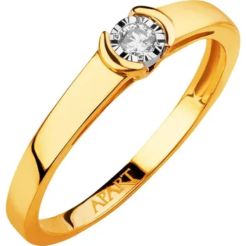 Prsten Prsten ze žlutého a bílého zlata s briliantem - 0,05 ct - ryzost 585 - 101.229