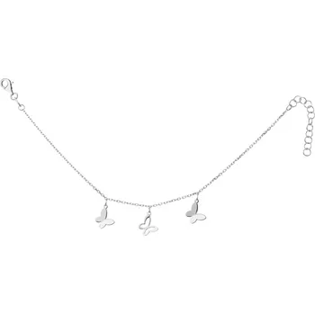 Náramek Stříbrný náramek - motýli - AP532-5804