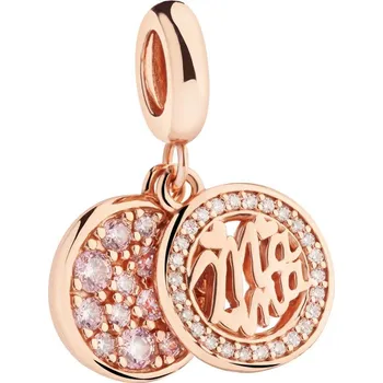 Přívěsek Pozlacený stříbrný přívěsek Beads se zirkony - máma - AP530-6342