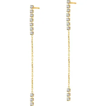 Náušnice Zlaté náušnice se zirkony - AP529-3841