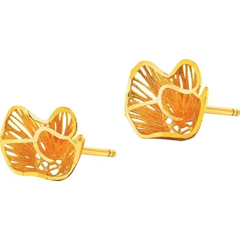 Náušnice Zlaté náušnice - květy - AP534-8034