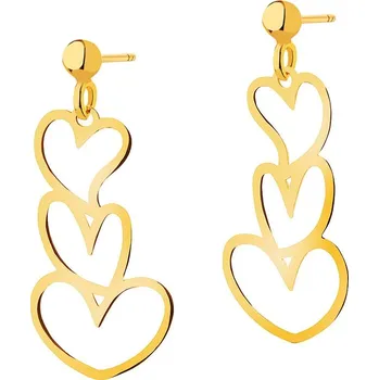 Náušnice Zlaté náušnice - srdce - AP535-5803
