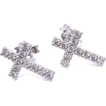 Náušnice Šperky Jan Kos Jan Kos jewellery Stříbrné náušnice křížek 12119562