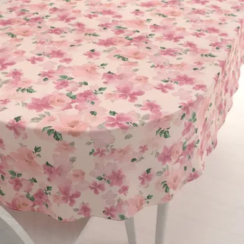 ubrus Biante Tamara TMR-039 Růžovo-fialové akvarelové květy na světle lososovém 50x100 cm