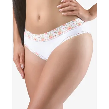 Kalhotky Gina Kalhotky bokové se širokým bokem kolekce Disco 18 16178P Barva/Velikost: bílá, maracuja / XS/S