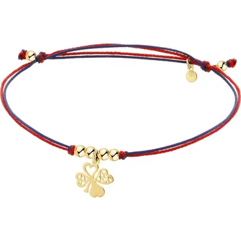 Náramek Náramek s prvky z pozlaceného stříbra - čtyřlístek - AP538-4033