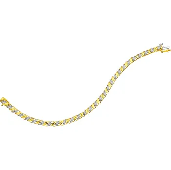 Náramek Náramek ze žlutého zlata s diamanty - 18 cm - 0,35 ct - ryzost 585 - 105.559