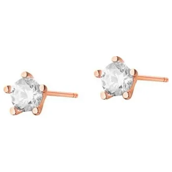 Náušnice Náušnice z růžového zlata se zirkony - K-604.31