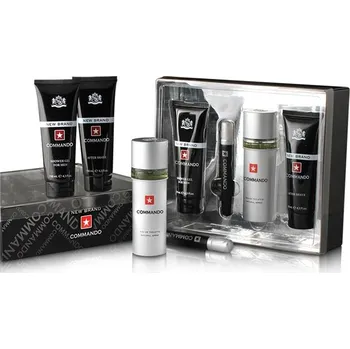 Pánský parfém New Brand Parfumes New Brand Prestige sada Commando Men toaletní voda voda 100ml+15ml+shower gel 130ml+after shave 130ml