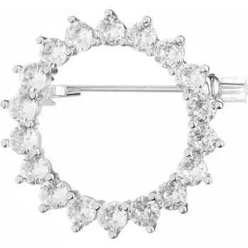 Brož Stříbrná brož se zirkony - AP537-2742