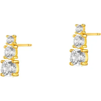 Náušnice Zlaté náušnice se zirkony - K-867.02