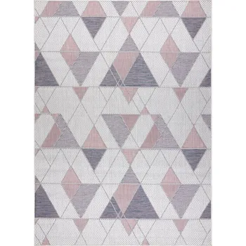 Koberec Kusový koberec Sion Sisal Triangles B3006A ecru/pink – na ven i na doma, 200x290, růžová, chodba / předsíň, Dywany Łuszczów - 1 rok na vrácení + DOPRAVA ZDARMA k Vám i zpět