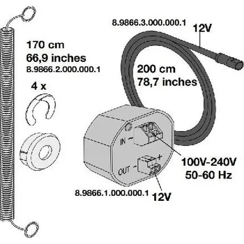 WC sada Laufen Příslušenství - Podomítkový napájecí zdroj pro splachovací tlačítka H8986600000001