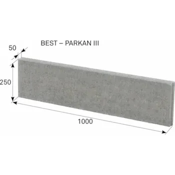 Zahradní obrubník Obrubník Best Parkan lll přírodní, 50x250x1000mm