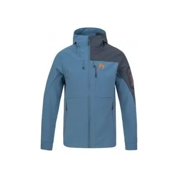 Pánská softshellová bunda Hannah AREN HOODY bering sea/india ink L; Modrá bunda + DÁREK DLE VÝBĚRU!
