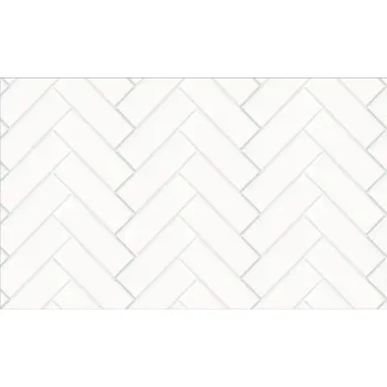 Obklad Obkladový panel do kuchyně mySpotti Profix vzhled bílých dlaždic Herringbone 100 x 60 cm PX-10060-1918-HB