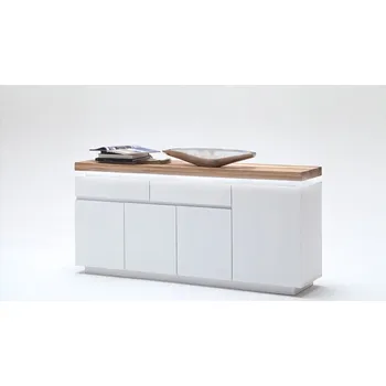 Komoda Komoda ROMINA VI (Bílá + Dub masiv)