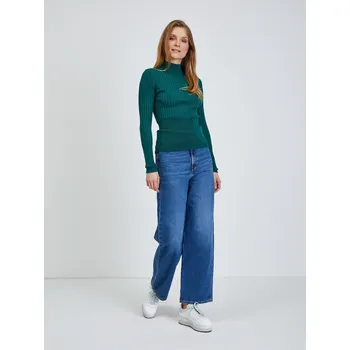 Dámský svetr Zelený žebrovaný svetr ORSAY - Dámské Orsay tyrkysová 2022807