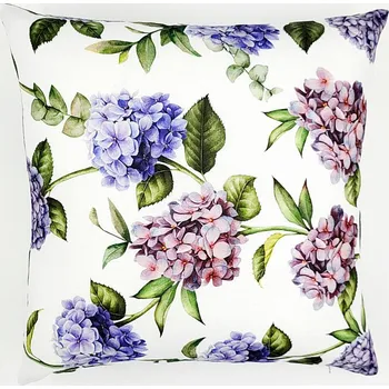 Dekorativní polštářek BYTEMA Dekorační povlak na polštář HORTENZIE MODRÁ 45 x 45 cm