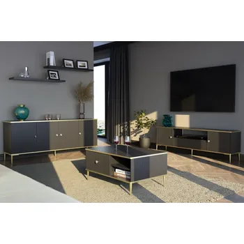 Obývací stěna ARTBm Obývací stěna PETRA | černá