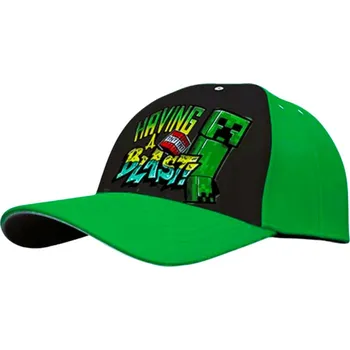 Kšiltovka For Kids Dětská kšiltovka Minecraft tm.zelená Velikost čepice: 52
