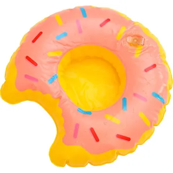 Nafukovací držák nápojů DONUT růžový