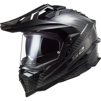 Helma na motorku Enduro helma LS2 MX701 Explorer Carbon lesklá černá 2XL