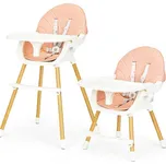 Dětská jídelní židlička 2v1 Colby EcoToys růžová