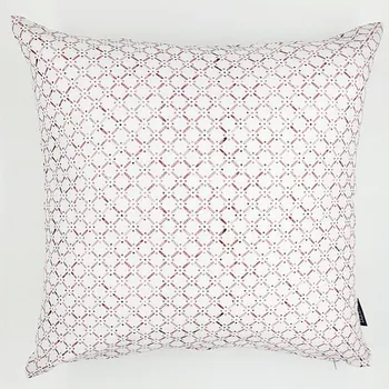 Dekorativní polštářek BYTEMA Dekorační povlak MONTANA STARORŮŽOVÁ MŘÍŽKA 45 x 45 cm