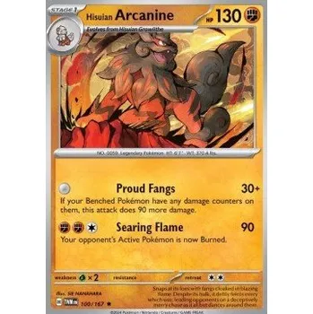 Karetní hra Pokémon TWM 100/167 Hisuian Arcanine - Twilight Masquerade Stav: Near Mint, Verze: HOLO