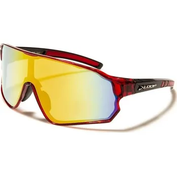 X-LOOP SHIELD běžecké zrcadlové sluneční brýle Červené Olympic eyewear X3631s5