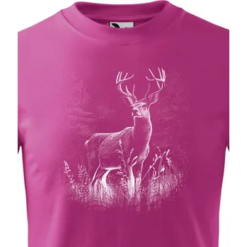Chlapecké oblečení Dětské tričko Jelen, Barva Purpurová, Velikost 110 cm/4 roky, Canvas Dětské tričko Bezvatriko.cz 2161