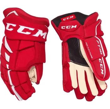 Hokejové rukavice Hokejové rukavice CCM Jetspeed FT485 JR Barva: RDW- Červeno-bílá, Velikost: 10"