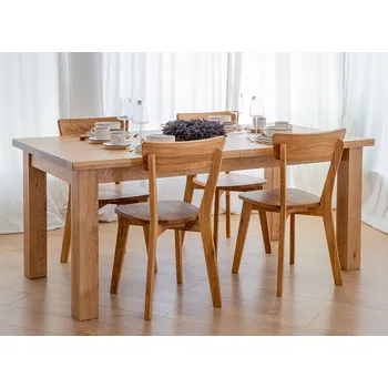 Jídelní stůl Massivo.cz Jídelní stůl Grossi 90x140 cm, rozkládací, Dub, masiv