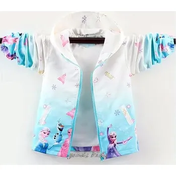 Dívčí bunda Frozen (Ledové království) Dívčí jarní bunda na zip s potiskem na motivy Ledového království Barva: modrá, Velikost: 150