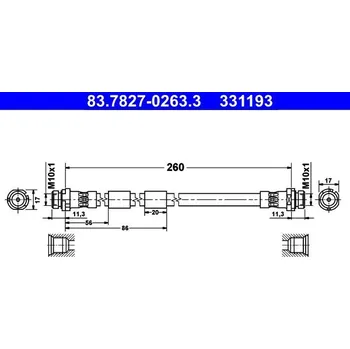 Brzdová hadice Brzdová hadice ATE 83.7827-0263.3