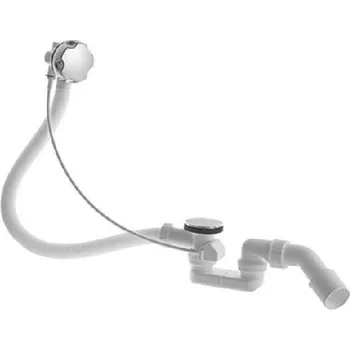 Sifon Duravit Příslušenství - Vanová odtoková a přepadová souprava, bovden, chrom 791287000001000