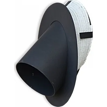 Kouřovod Banador Redukce pro napojení 45° 200/150 s těsnící šňůrou a růžicí