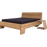 Manželská postel KUPÉ, divoký dub