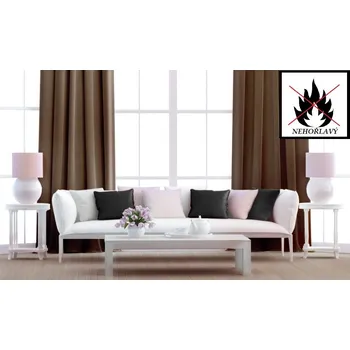 Dekorační látka Blackout nehořlavý - hnědá bez obšití 150