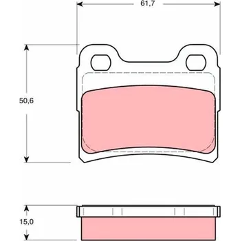 Brzdová destička Sada brzdových destiček, kotoučová brzda TRW GDB1639