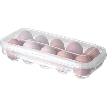 Úložný box na vajíčka s víkem (pro 10/18 ks vajíček ) Varianta: 10 vajec - 27,5x13x6,8 cm