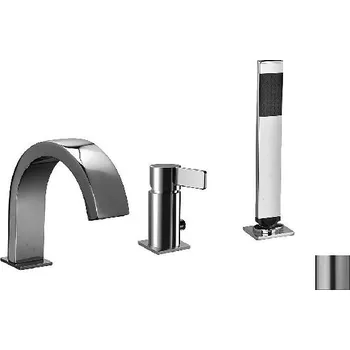 Vodovodní baterie Paffoni Rock - Baterie na okraj vany, 3-otvorová instalace, nerez RO040ST